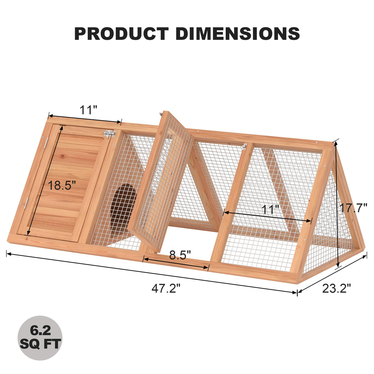 Wooden Chicken Coop and Rabbit Hutch E306001