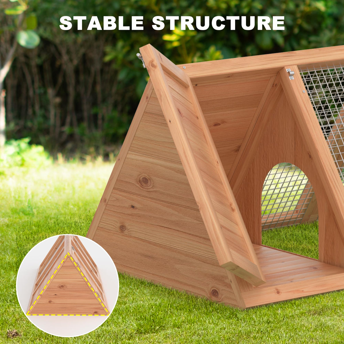 Wooden Chicken Coop and Rabbit Hutch E306001