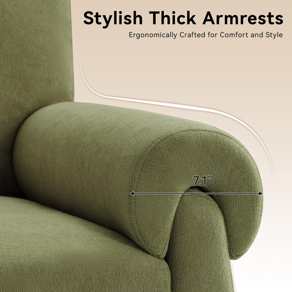 Green Upholstered Accent Chairs Set of 2 X9151