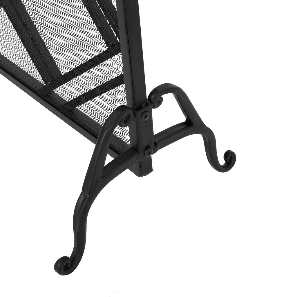 Black Wrought Iron Fireplace Screen Z643646