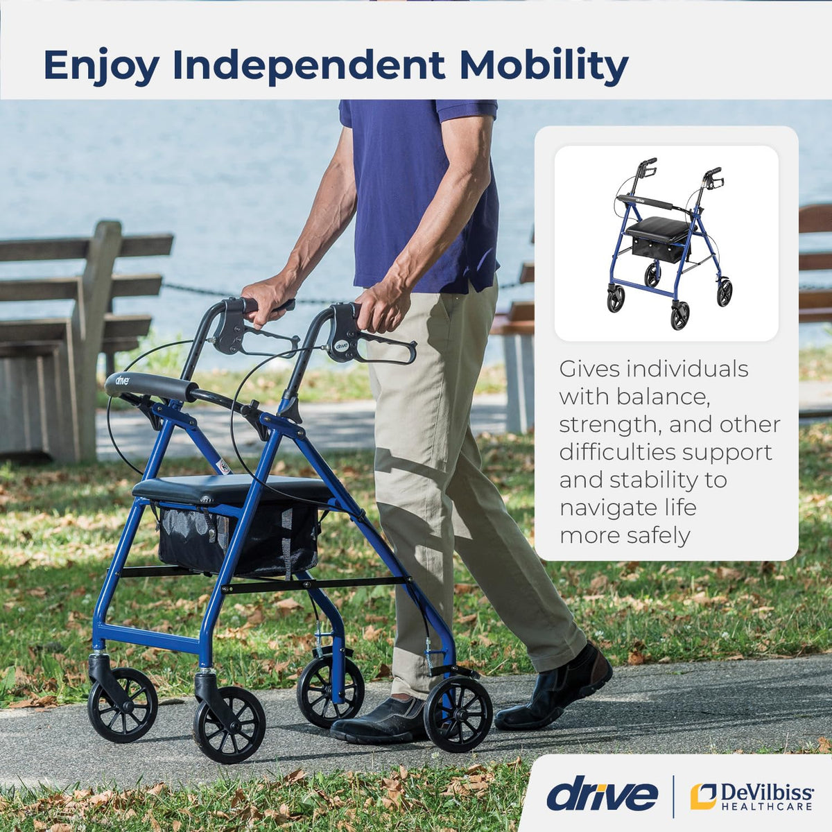 Foldable Rollator Walker with Seat N27766