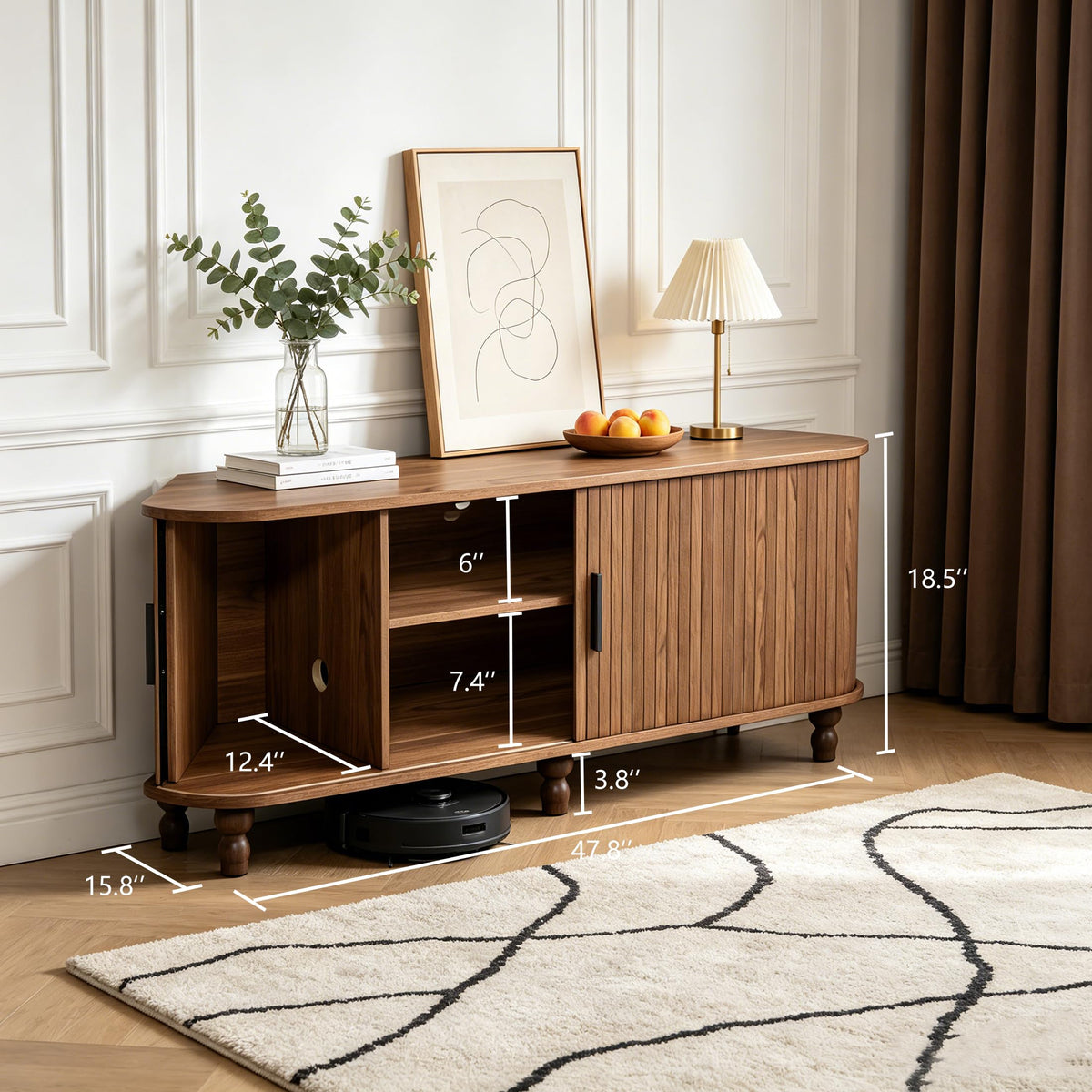 45" Corner TV Stand with Storage S55306
