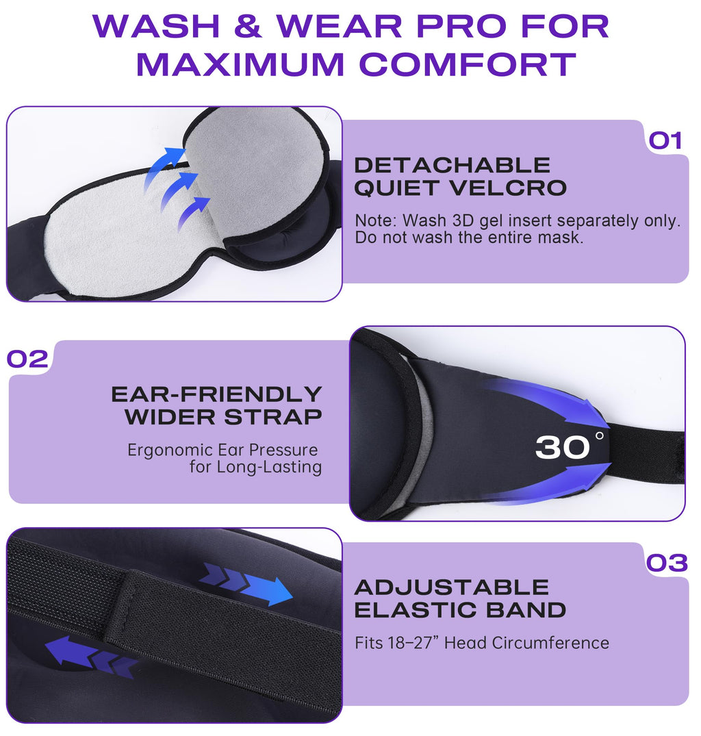 Bluetooth Sleep Mask Headphones with Hot & Cold Compress M2159