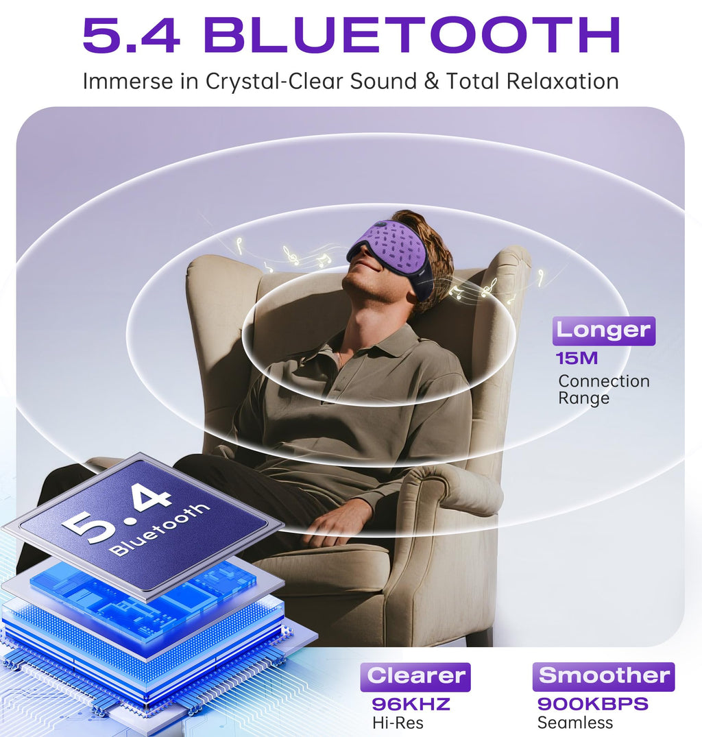 Bluetooth Sleep Mask Headphones with Hot & Cold Compress M2159