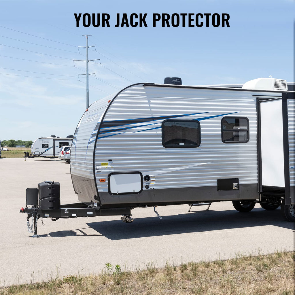Black 600D RV Electric Tongue Jack Cover with D Rings S335987