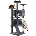 70in Multi-Level Cat Tree with Sisal Scratching Posts C50936