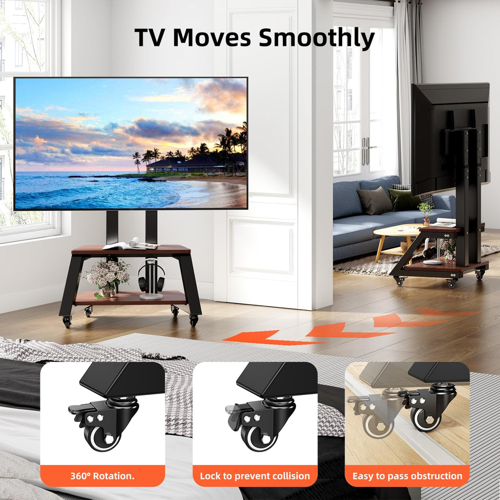 Rolling TV Cart with Wheels for 32-86 Inch TV J7391