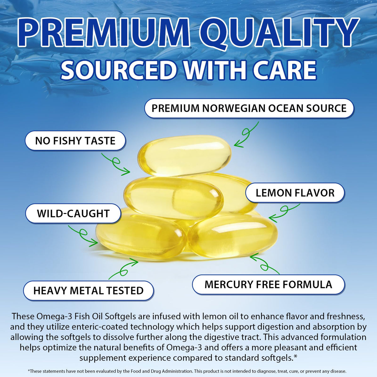 Omega 3 Fish Oil Softgels 4200mg 240 Softgels B404349