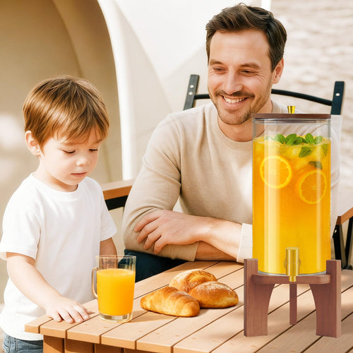 1.5 Gallon Glass Beverage Dispenser with Stand B489