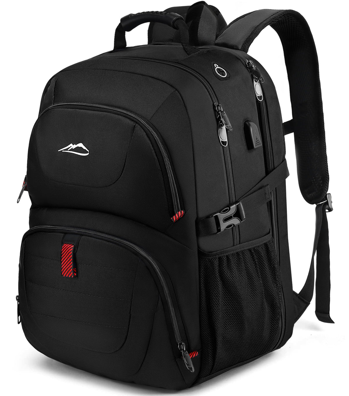 Extra Large Black Laptop Backpack with USB Charging Port W659