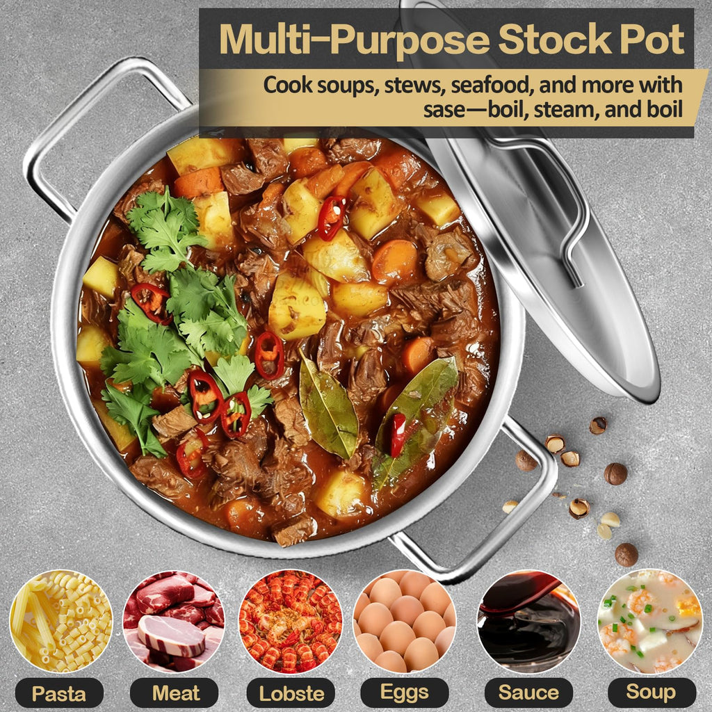 40QT Stainless Steel Stockpot with Lid C64275