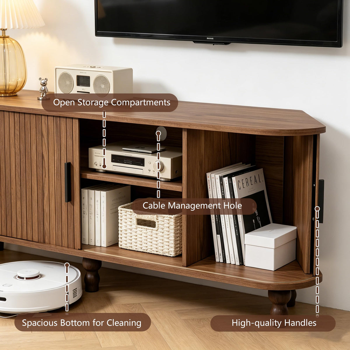 45" Corner TV Stand with Storage S55306
