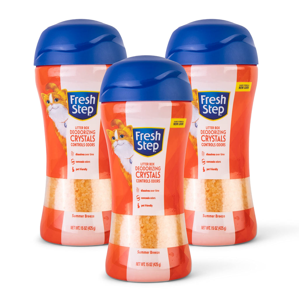 Cat Litter Crystals Summer Breeze Scent 15 Ounces 3 Pack W240