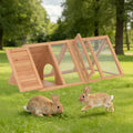 Wooden Chicken Coop and Rabbit Hutch E306001