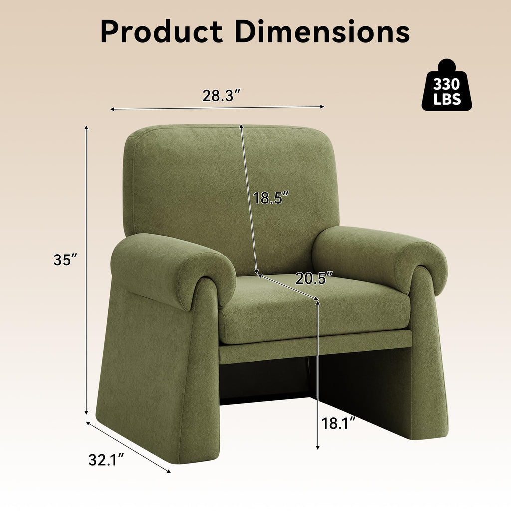 Green Upholstered Accent Chairs Set of 2 X9151