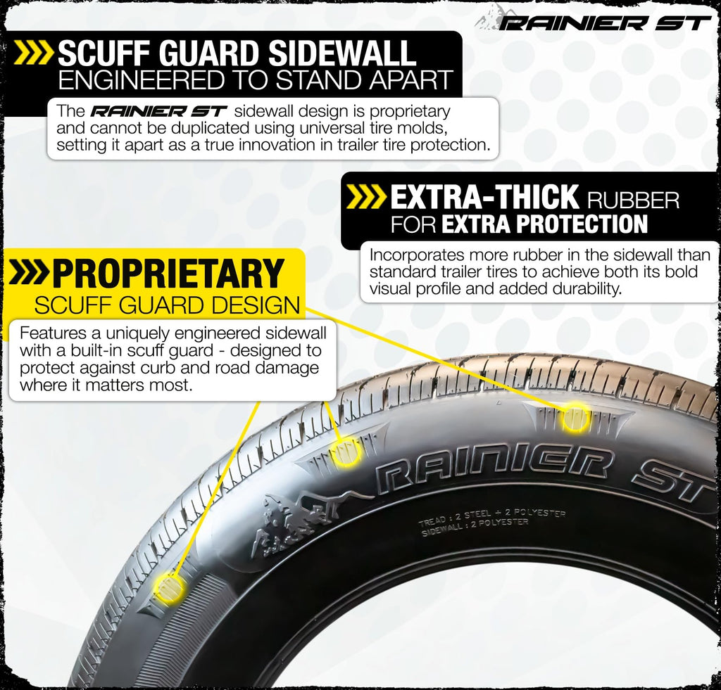 2-Pack ST205/75R15 Deep Tread Radial Trailer Tire Y106