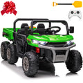 24V 2 Seater 4WD 6-Wheels Battery Powered Ride On Dump Truck A6306