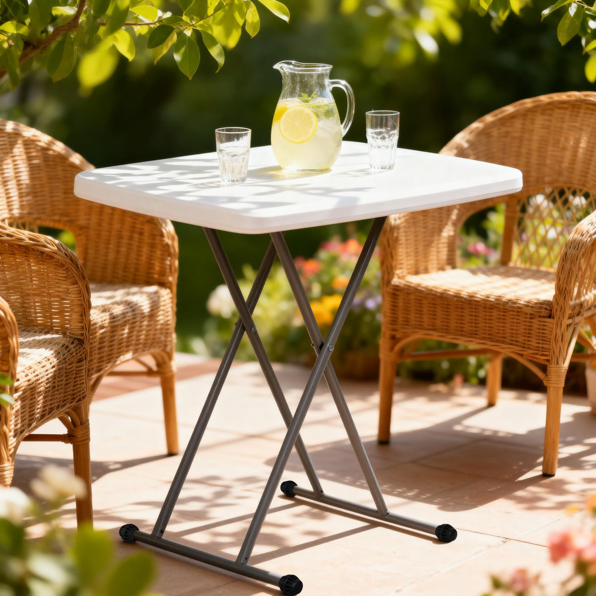 3 ft Adjustable Folding Plastic Table Y751152