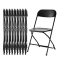 10 Pcs Black Plastic Folding Chair with Metal Frame B2954