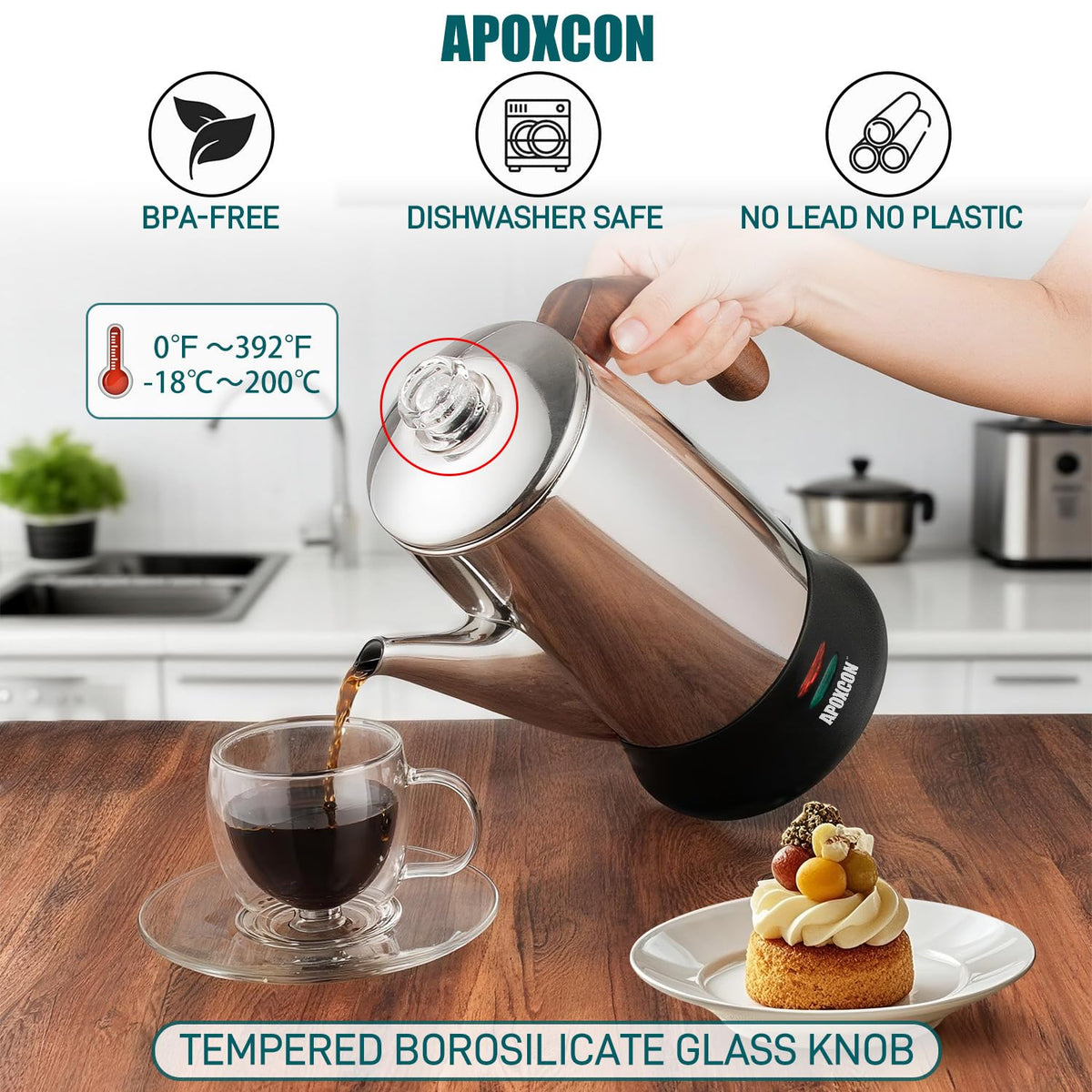 Electric Stainless Steel Coffee Percolator 8 Cup U129701