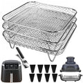 7 Inch Stackable Stainless Steel Air Fryer Rack, 3 Pcs Q12001