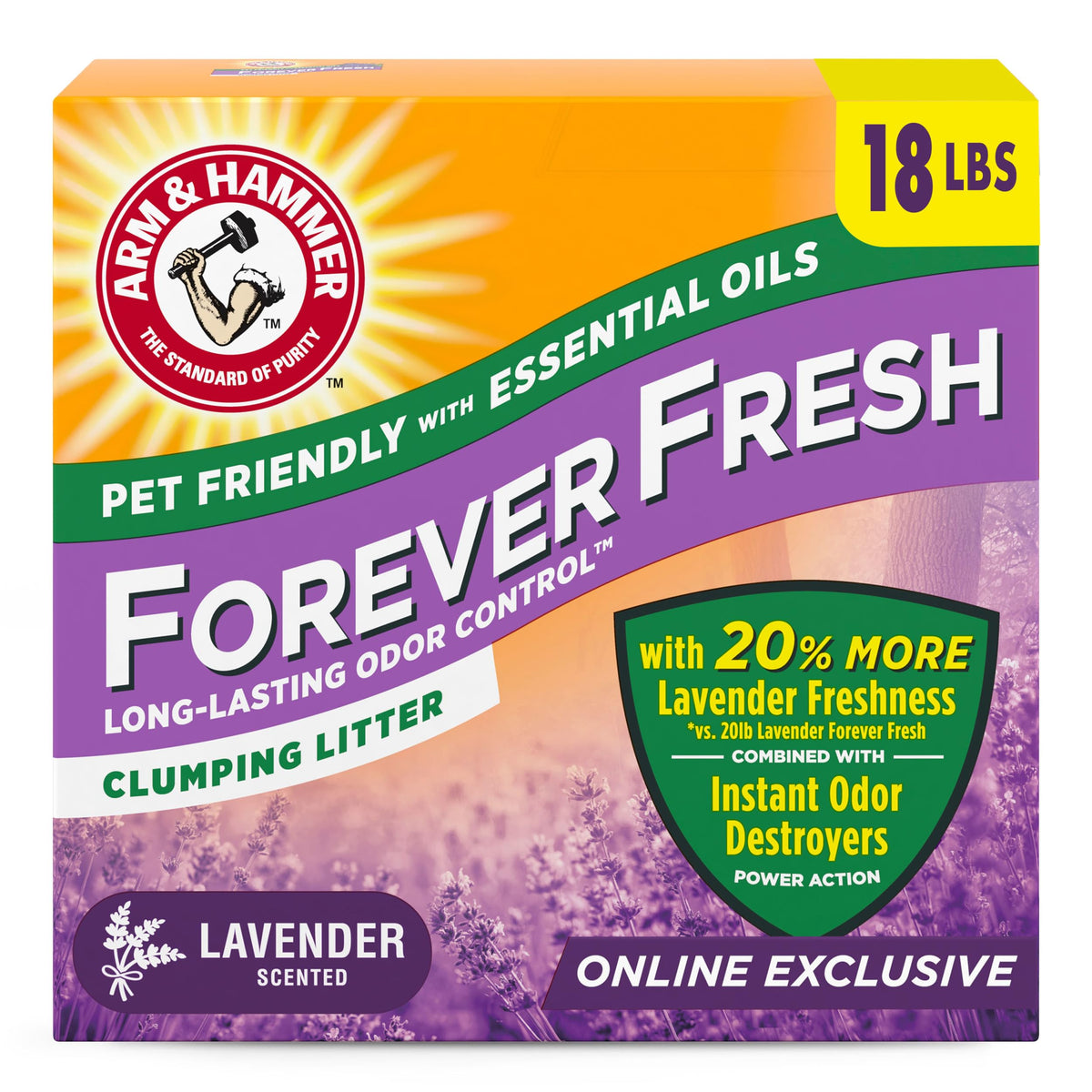 Lavender Clumping Cat Litter with Essential Oils 18lb G9388