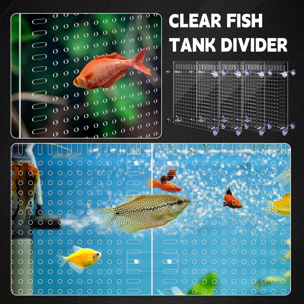 4 Set Acrylic Aquarium Divider Fish Tank Panels O602
