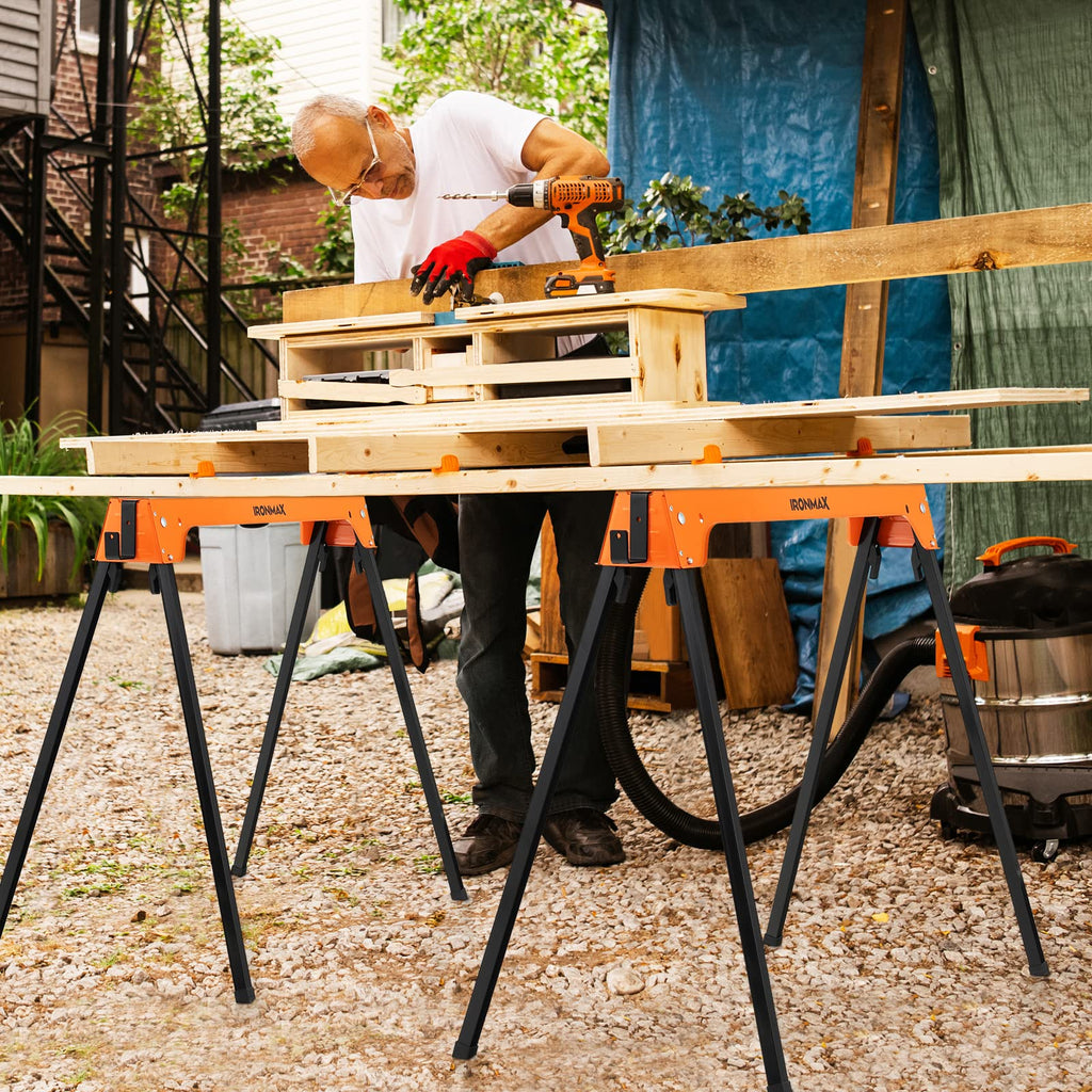 2 Pack Portable Foldable Saw Horses B50112