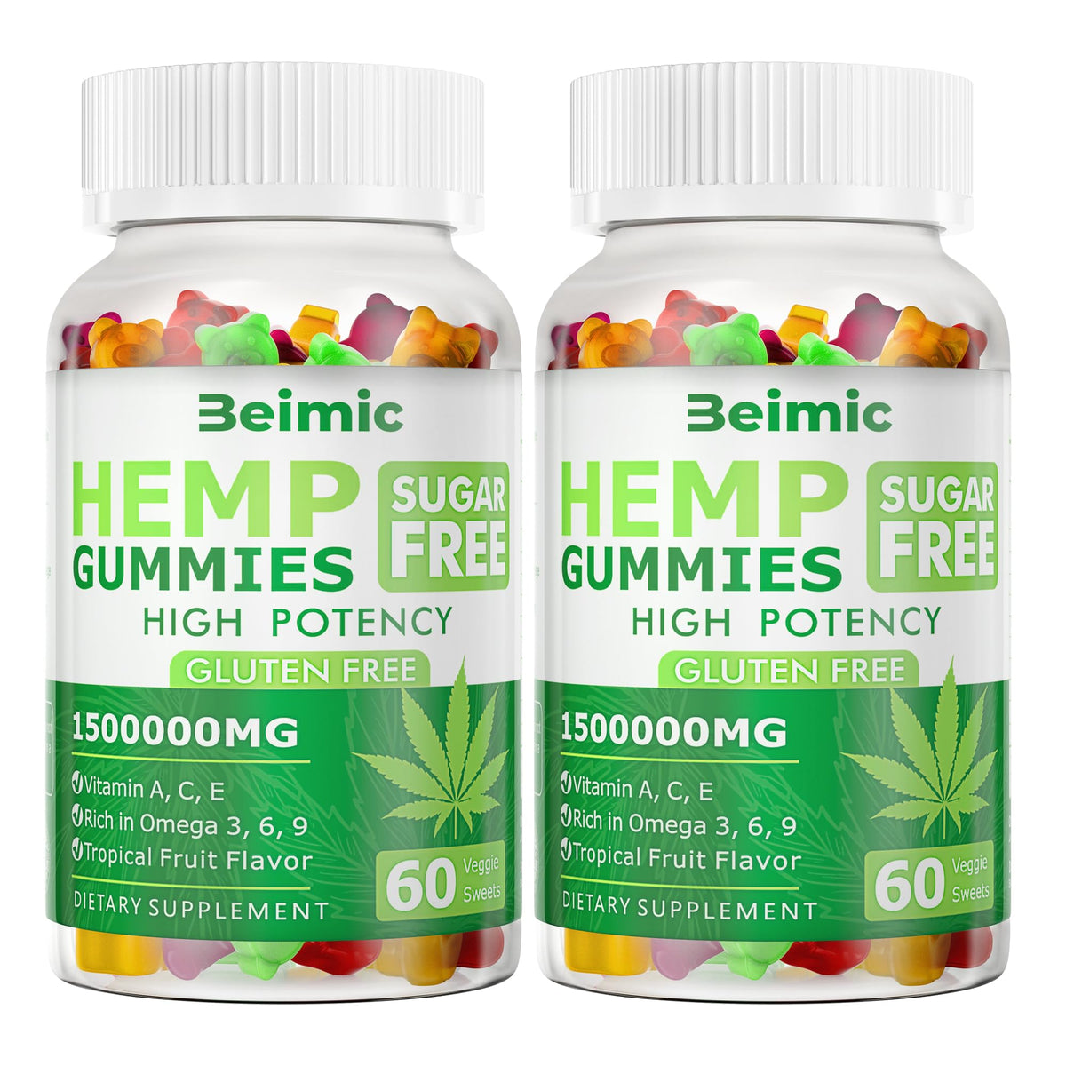 Fruit Hemp Gummies 60 Gummies Pack of 2 C6349