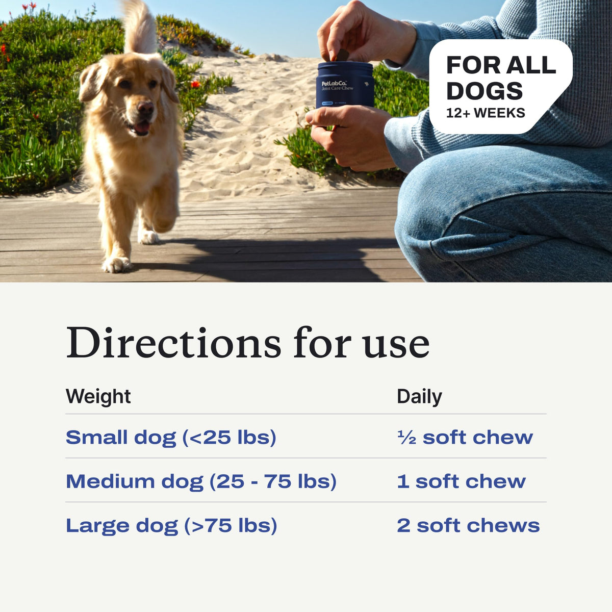 Joint Care Chews for Dogs, 30 Soft Chews, Pork B211
