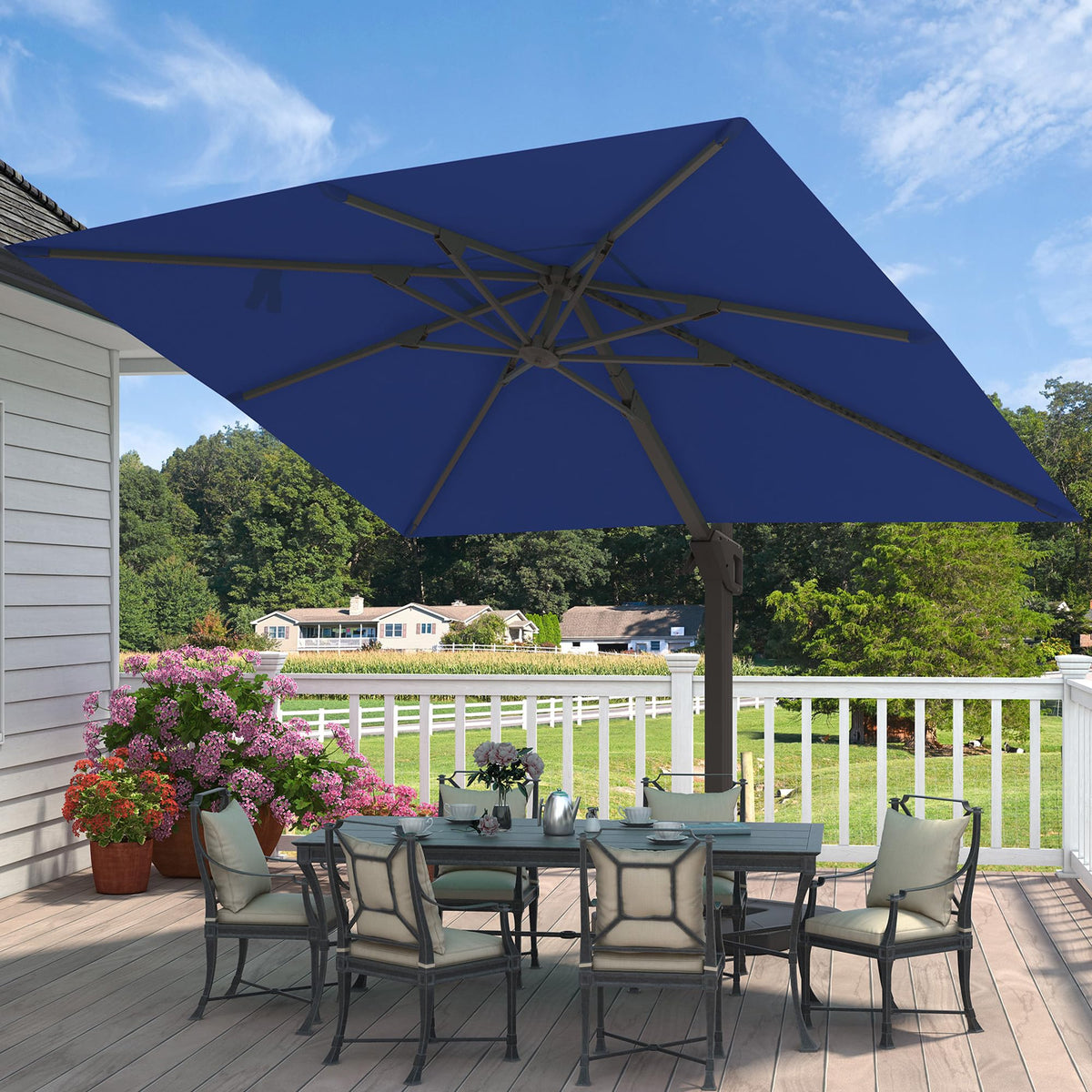 9' X 12' Rectangular Cantilever Patio Umbrella S17286