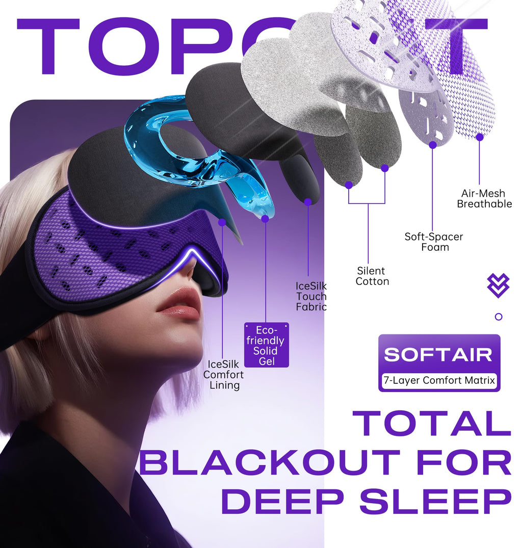 Bluetooth Sleep Mask Headphones with Hot & Cold Compress M2159