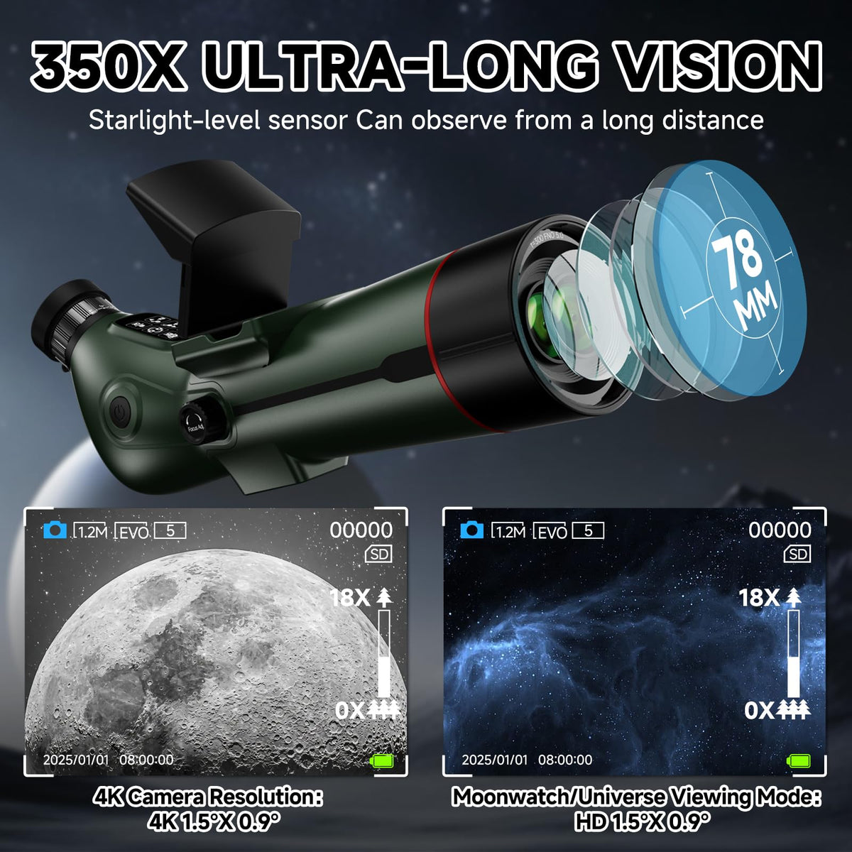 Auto-Focus Portable Digital Electronic Telescope Q268823