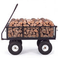 800LBS Heavy Duty Steel Garden Cart with Removable Mesh Sides I43207