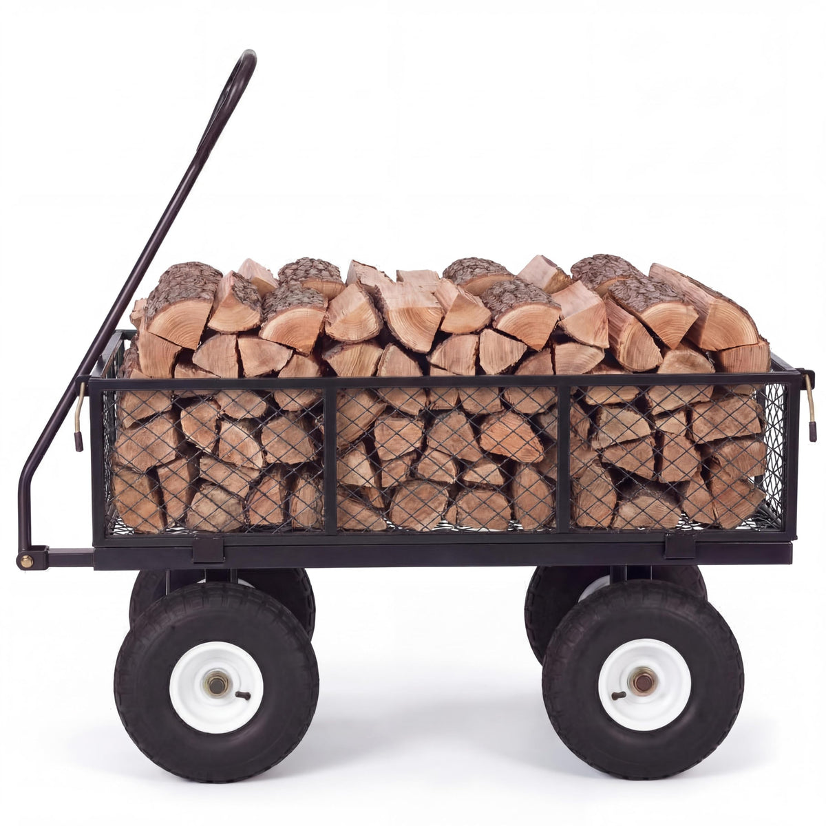 800LBS Heavy Duty Steel Garden Cart with Removable Mesh Sides I43207