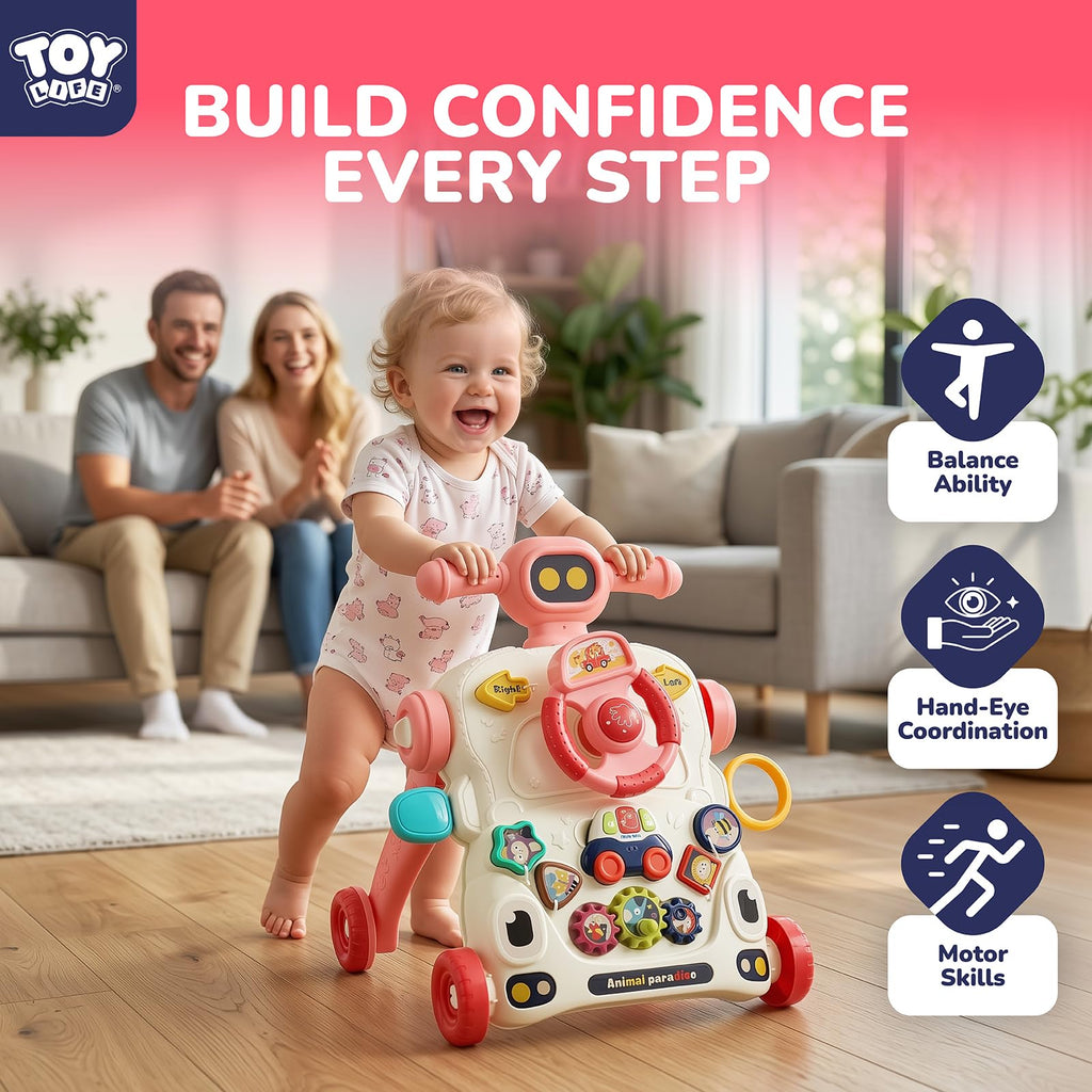 3-in-1 Baby Push Walker Sit to Stand Activity Table R299387