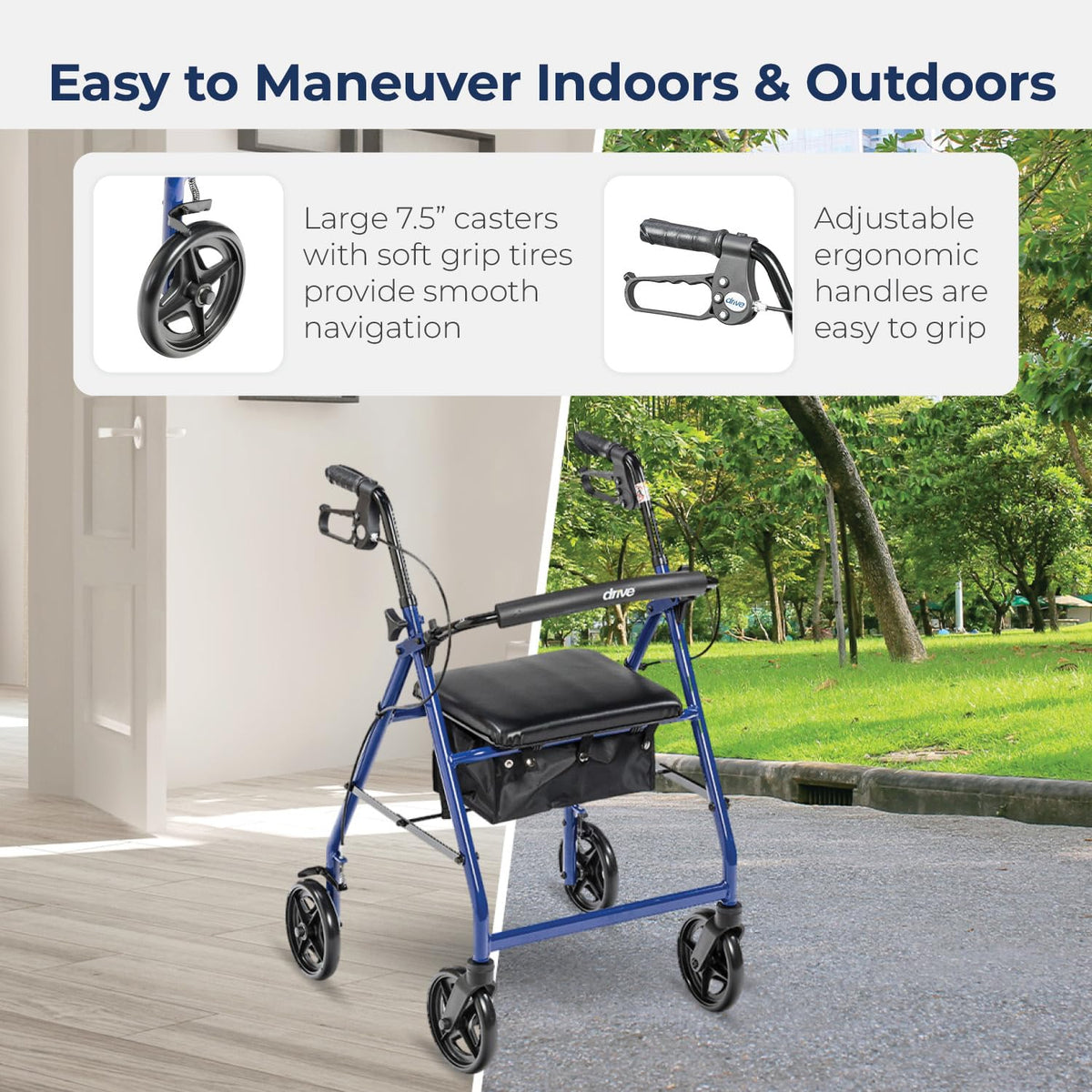 Foldable Rollator Walker with Seat N27766
