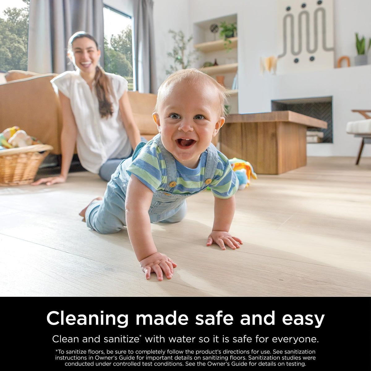 White Steam Mop with 2 Dirt Grip Pads U8157