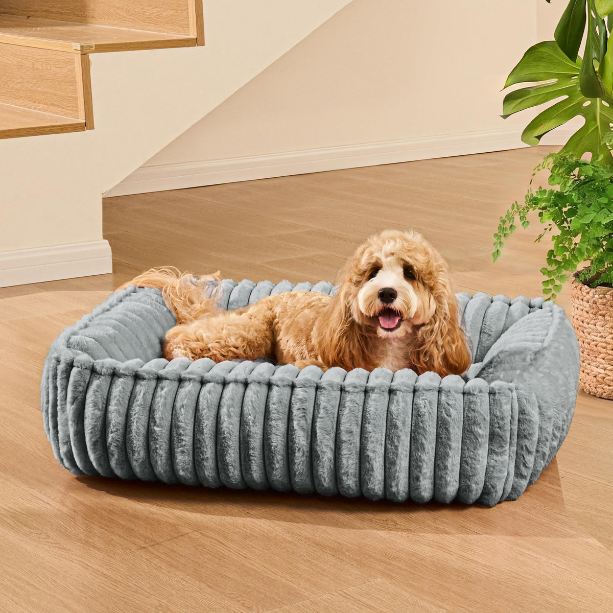 Small Dog Bed Calming Cat Bed 20’’x16’’ Sage Grey E152374