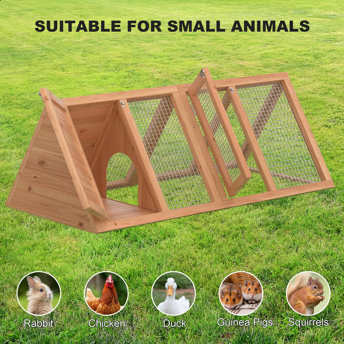 Wooden Chicken Coop and Rabbit Hutch E306001