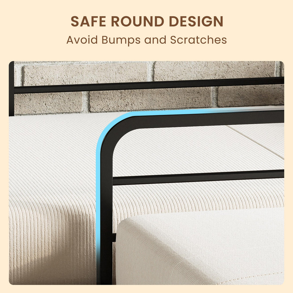 Black L Shaped Twin Beds with Rails M693161