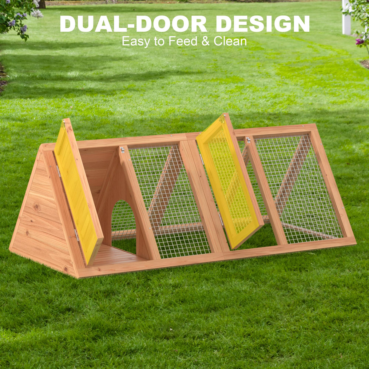 Wooden Chicken Coop and Rabbit Hutch E306001