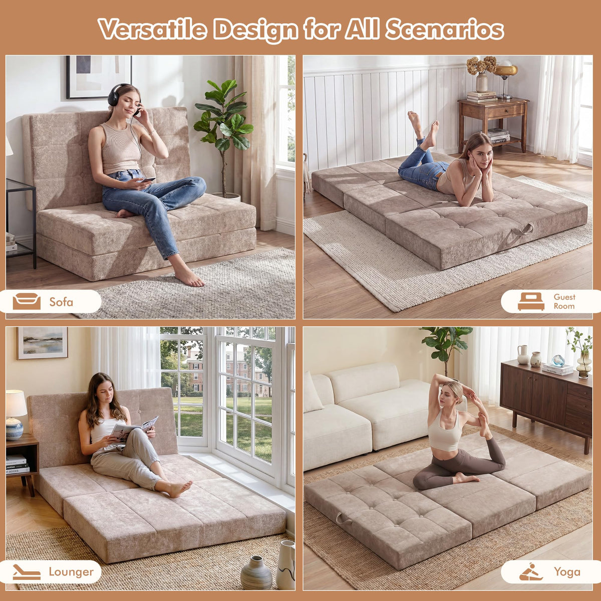 Foldable Twin 4 Inch Memory Foam Mattress S94881