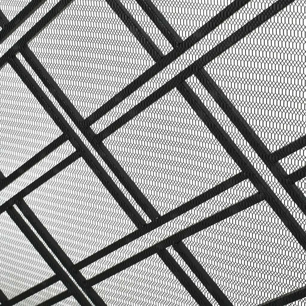Black Wrought Iron Fireplace Screen Z643646